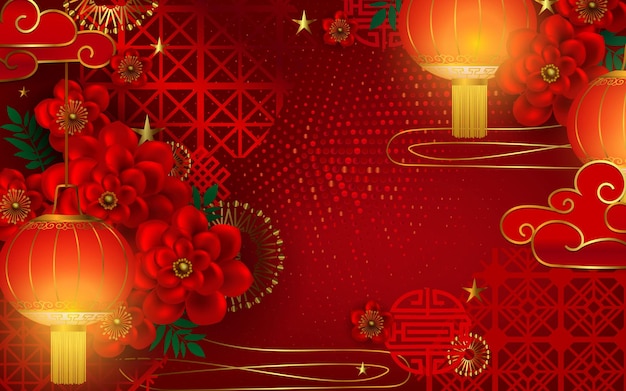 Red Chinese holiday background