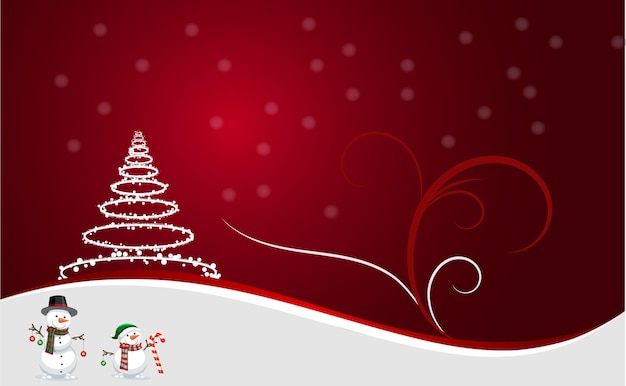 red christmas background with floral elements