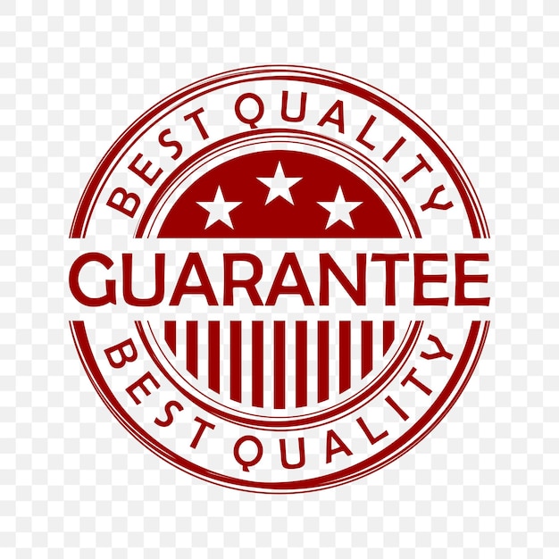 Vector a red circle with the words guarantee best quality, hd png download