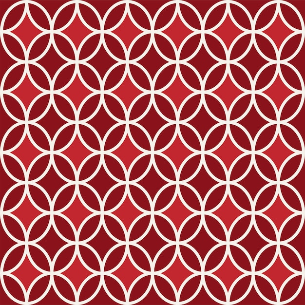 red circles seamless geometric pattern vector wallpaper