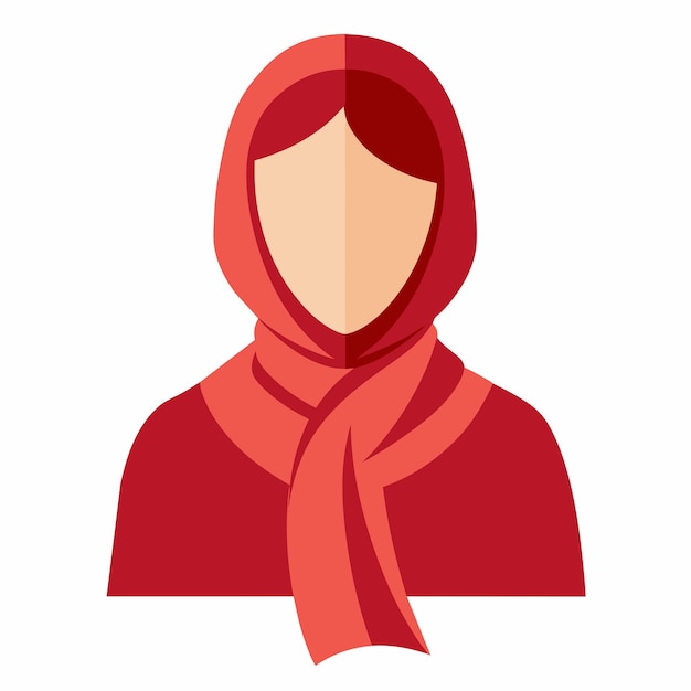 Vector a red cloak with a red scarf and a red scarf