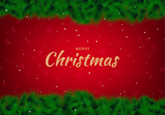 Red color gradient christmas greeting