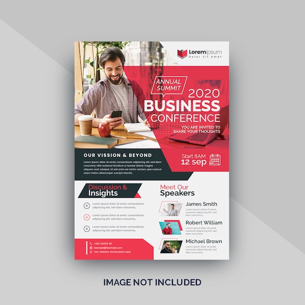 Red Conference Flyer Template