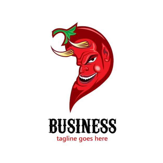 Red Devil Chilli mexican chilli vector illustration mascot logo