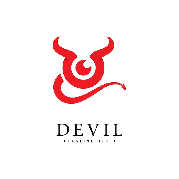 Red Devil logo vector icon template