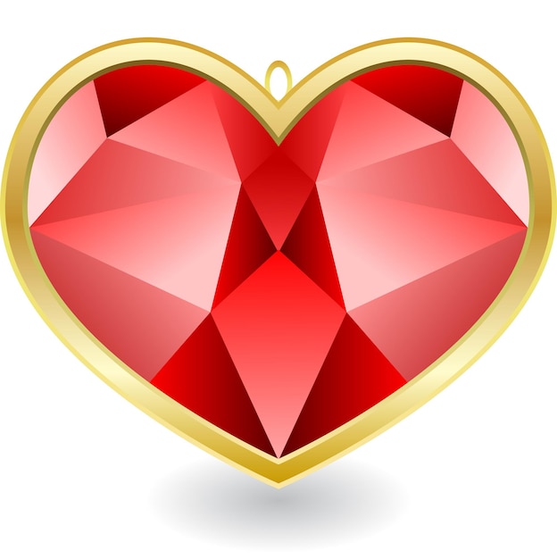 Red diamond heart