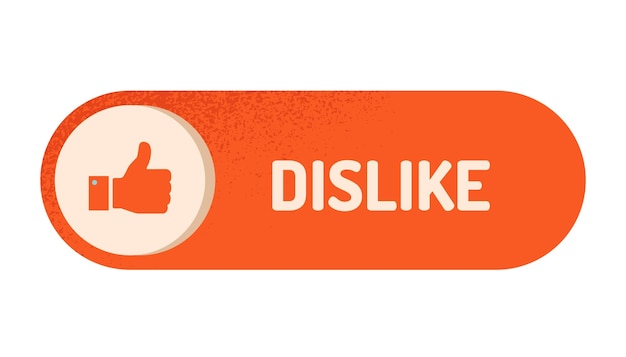 Red dislike icon