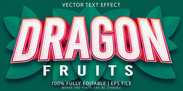 Red Dragon fruit Text Effect