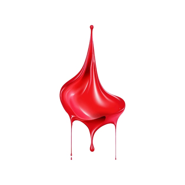 Red drops like drops of blood on a white background