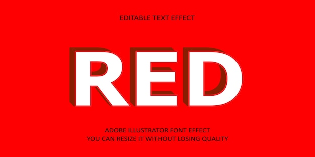 Red editable text Effect