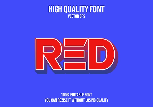 Red Editable text Effect