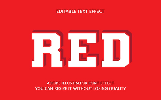 Red editable text Effect