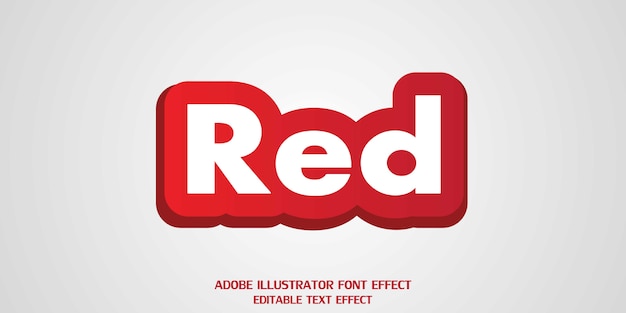 Red Editable Text Style Effect Font