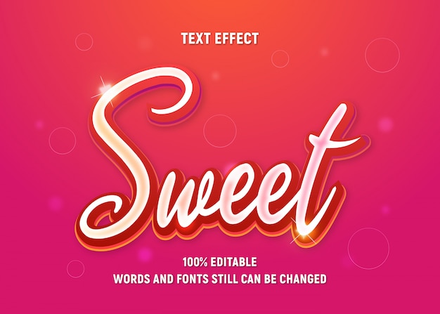 Red editable text on Sweet Stylish modern and gradient.