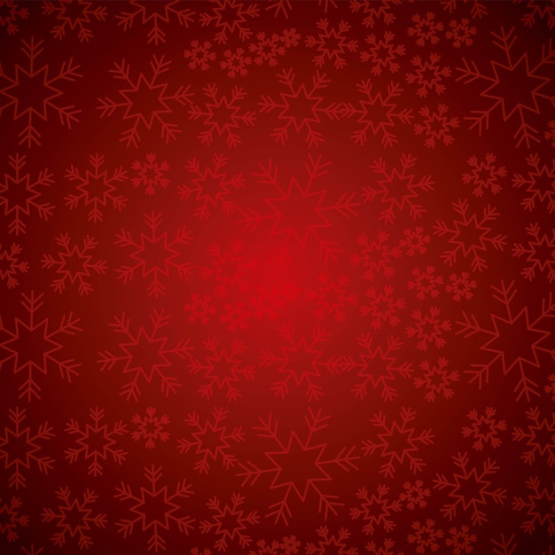 Red elegant christmas background with snowflakes abstract