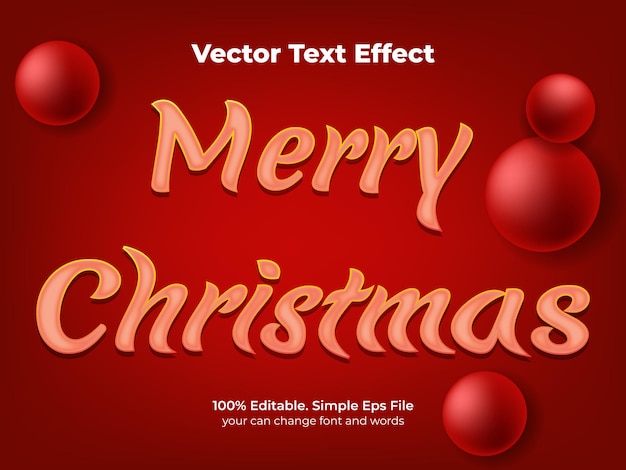 red elegant text effect editable