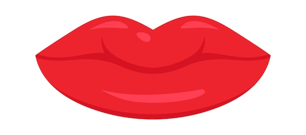 Red female lips Vector illustration