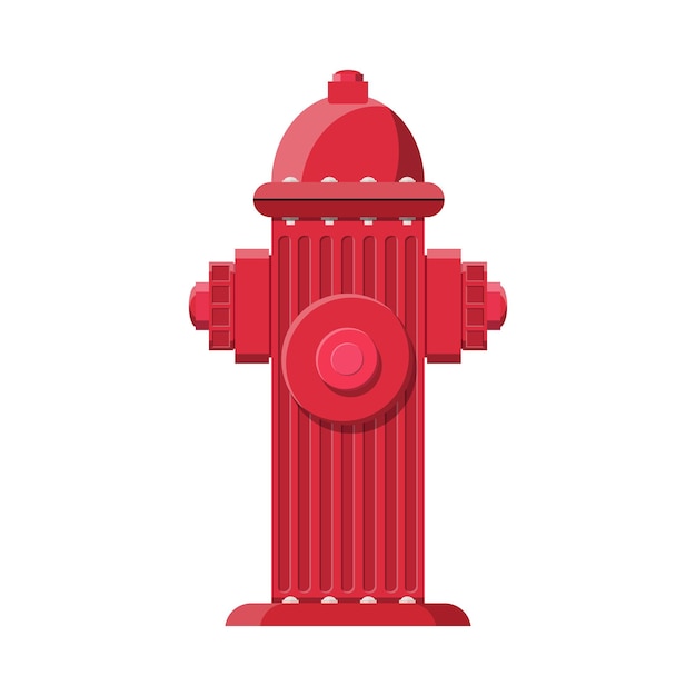 Red fire hydrant. Fire equipment.