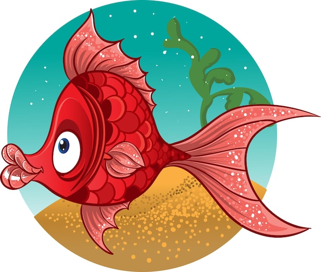 Red fish vector