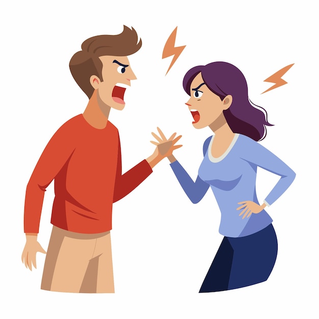 Red Flag Relationship Man and Woman Confrontation