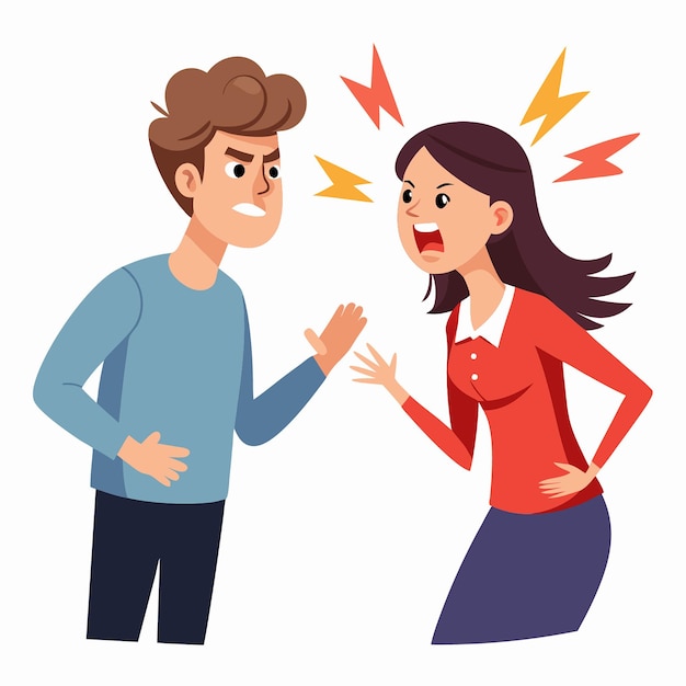 Red Flag Relationship Man and Woman Confrontation