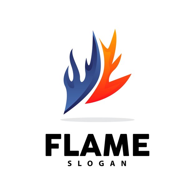 Red Flame Logo Burning Heat Fire Vector Fire Logo Template Icon Design