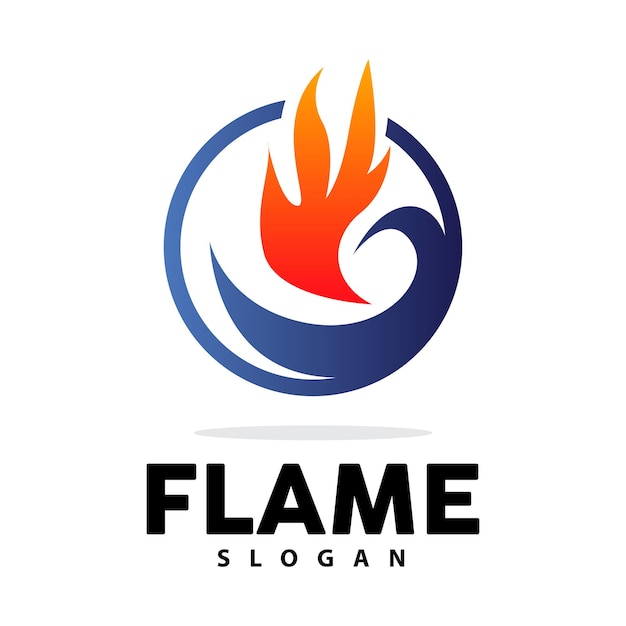 Red Flame Logo Burning Heat Fire Vector Fire Logo Template Icon Design