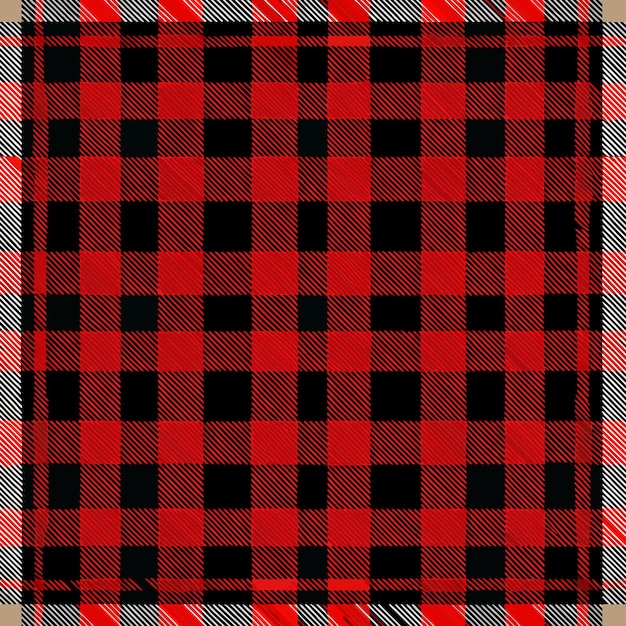 Vector red flannel print pattern vector art graphics