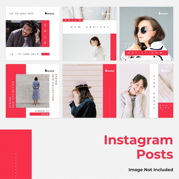 Red Flat Social Instagram Banner