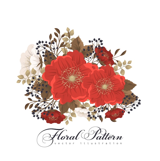 Red flower illustration