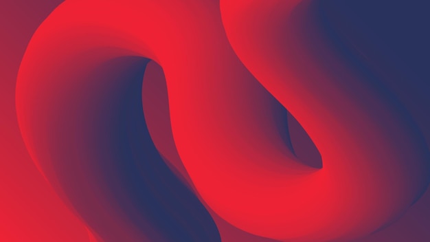 Red fluid wave background Duotone geometric compositions with gradient 3d flow shape