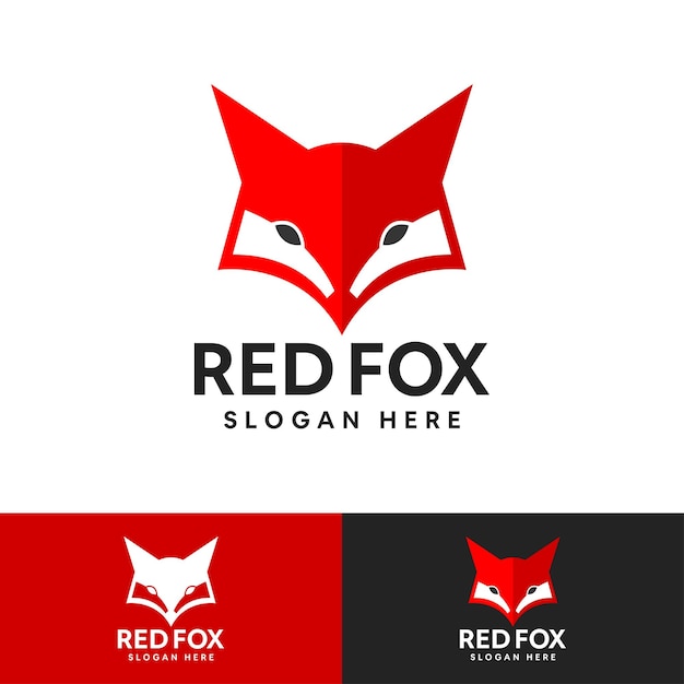 Red Fox Modern Logo Template