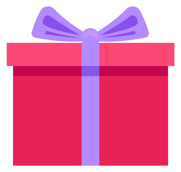 Red gift box icon Holiday present symbol