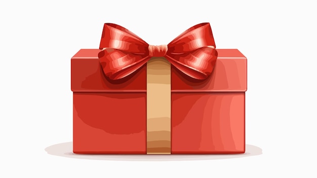 Vector a red gift box with a red ribbon tied around it