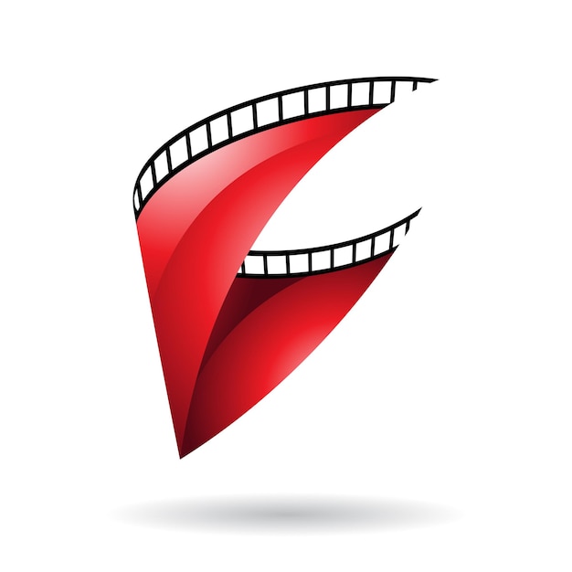 Red Glossy Film Strip Icon