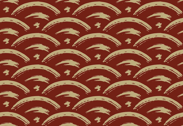 Red gold chinese art wave pattern background