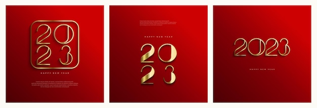 Red and gold luxury happy new year 2023 perfect for Chinese new year 2023 celebration