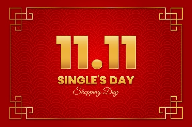 Red and golden singles day