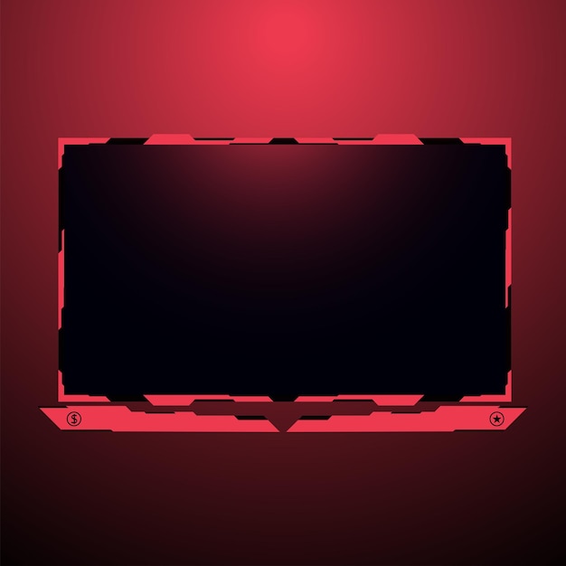 Red gradient streaming facecam element design