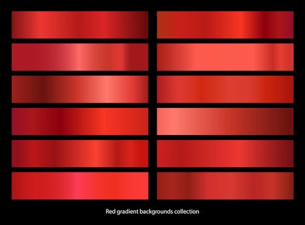 Red gradient template set