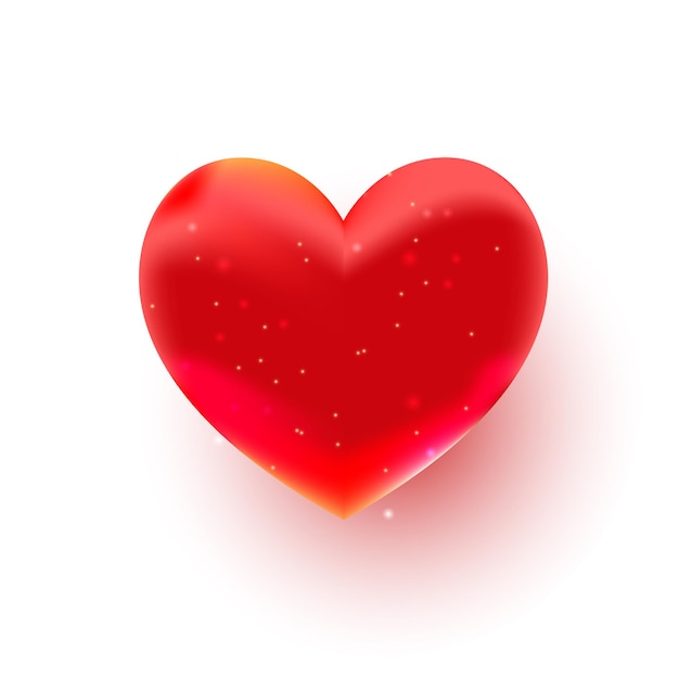 red heart icon isolated