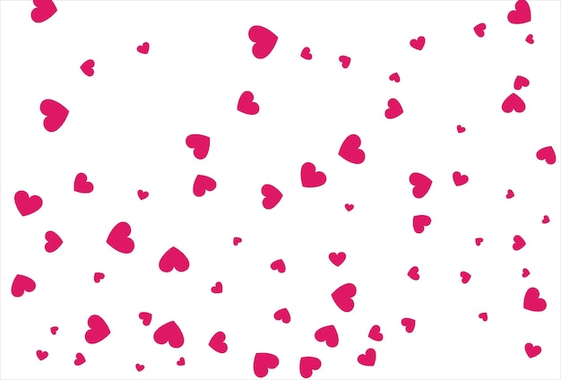 Red heart vector background Love confetti background