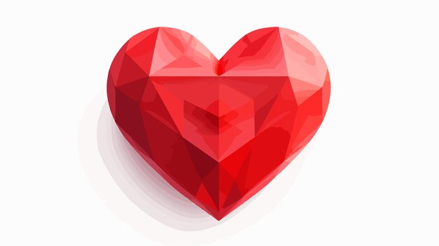 Red Heart Vector Symbolizing Love on Valentines Day