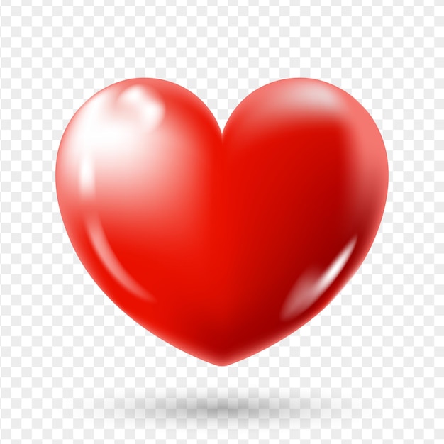 Vector a red heart with a transparent background