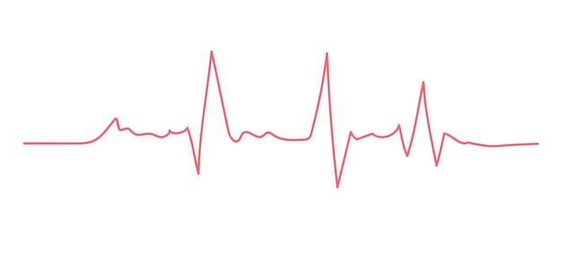 Red heartbeat line icon Pulse Rate icon Vector illustration