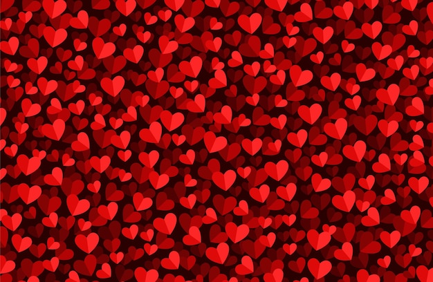 Red hearts background