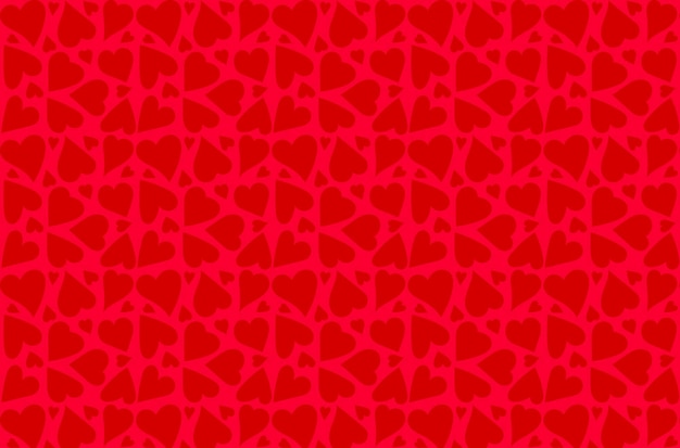 Red hearts. Pattern for Valentine's Day and romance