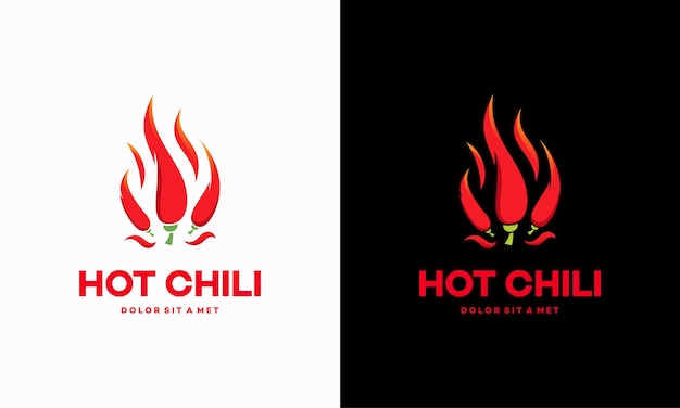 Red Hot Chili logo designs concept vector, Spicy Pepper logo designs template