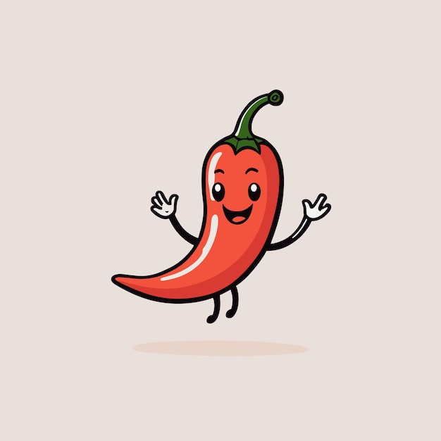 Red hot chili pepper vector illustration