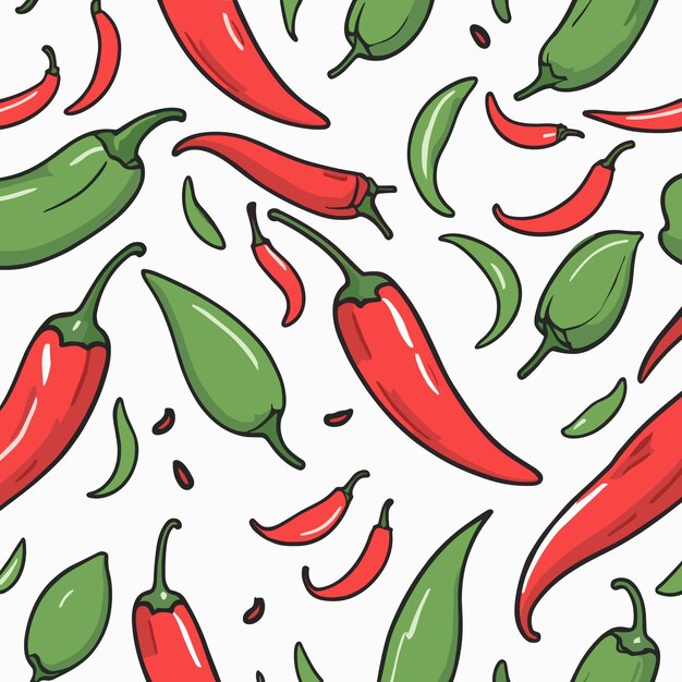 Vector red hot chili pepper vector illustration